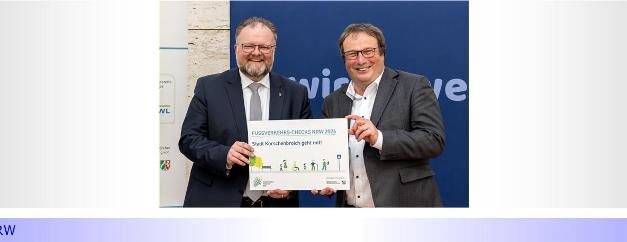 Korschenbroich zur Teilnahme an landesweitem Wettbewerb „Fußverkehrs-Check“ ausgewählt