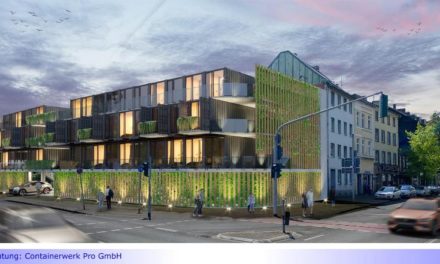 Container-Wohnhaus mit grünen „Mikro-Apartments“ in Mönchengladbacher Innenstadt