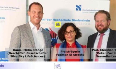 Hochschule Niederrhein: Jahrgangsbeste Fatimah El Atrache am Fachbereich Gesundheitswesen erhält Unternehmenspreis